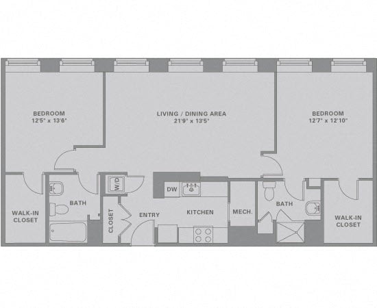 Floorplan for Apartment #02-823, 2 bedroom unit at Halstead Haverhill